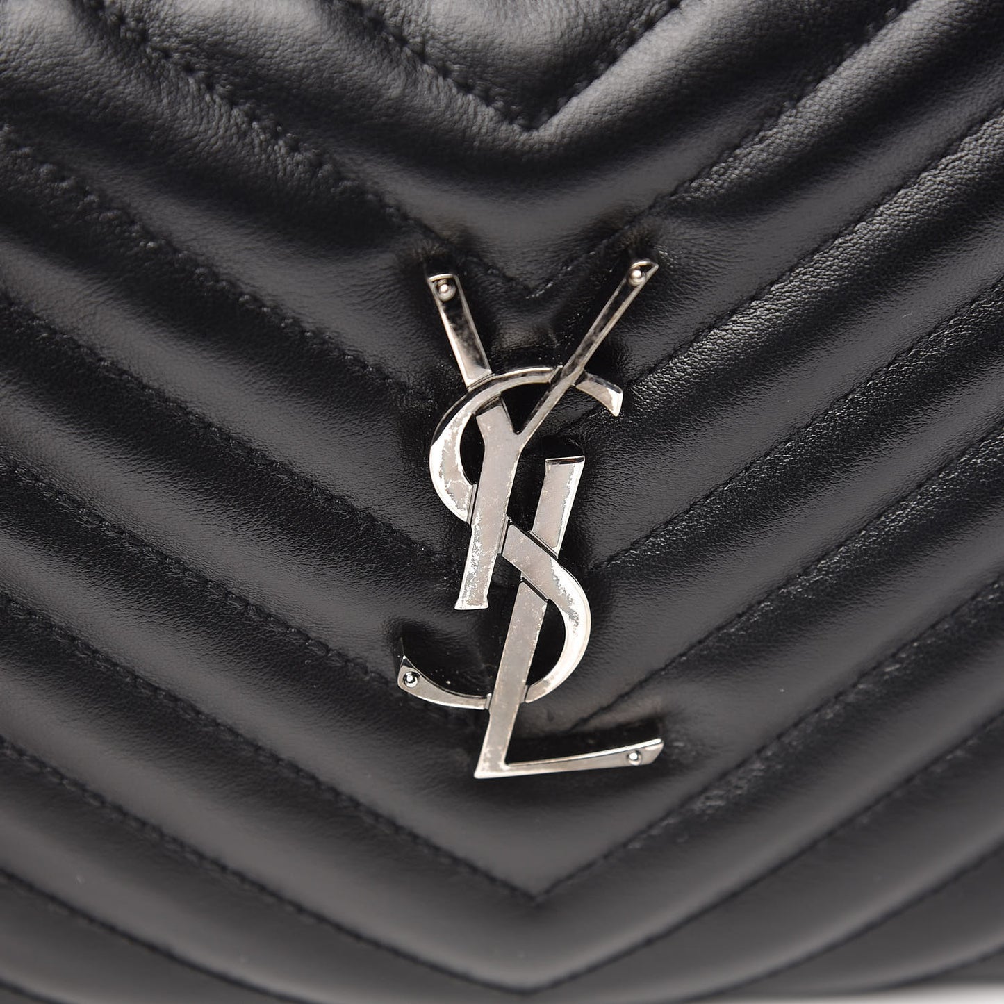 Calfskin Matelasse Monogram Lou Camera Bag Black