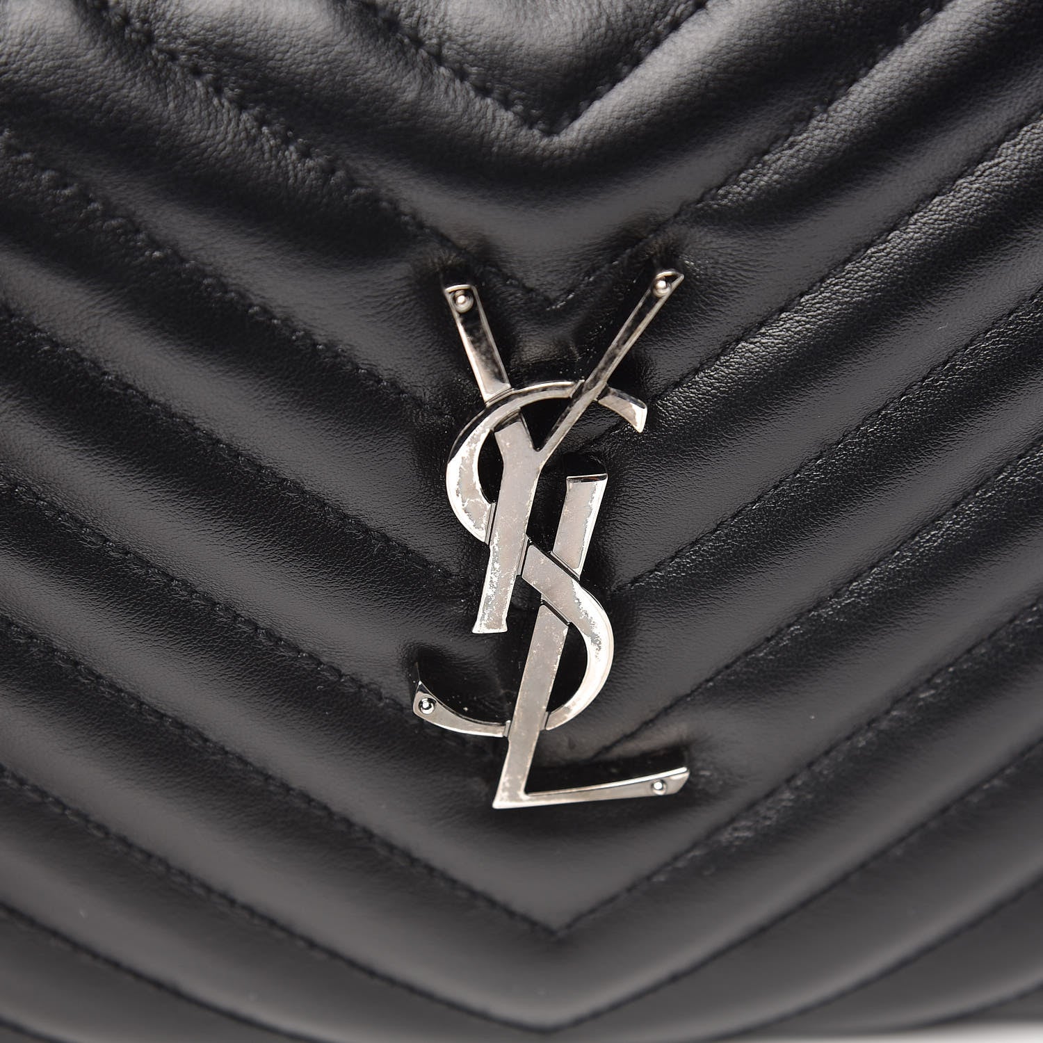 Saint Laurent Calfskin Matelasse Monogram Lou Camera Bag Black 10 of 10