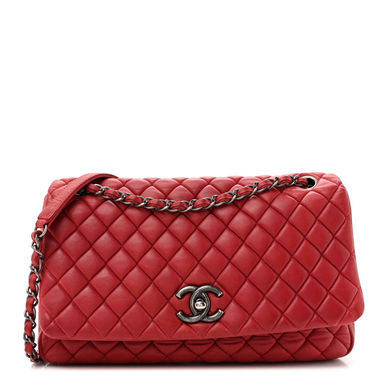 Chanel Iridescent Calfskin Large New Bubble Flap Fuchsia 1 of 17