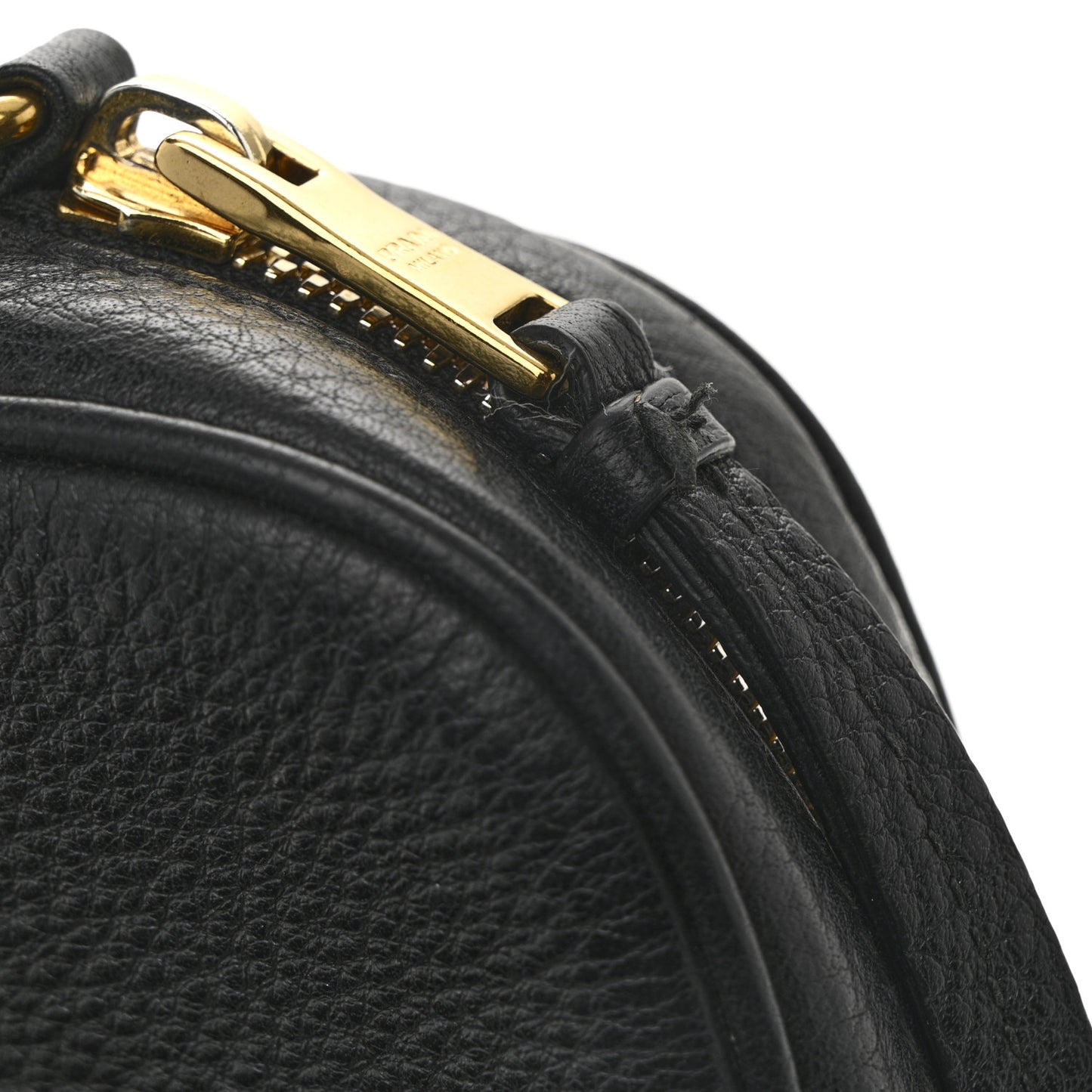 Vitello Daino Logo Belt Bag Black