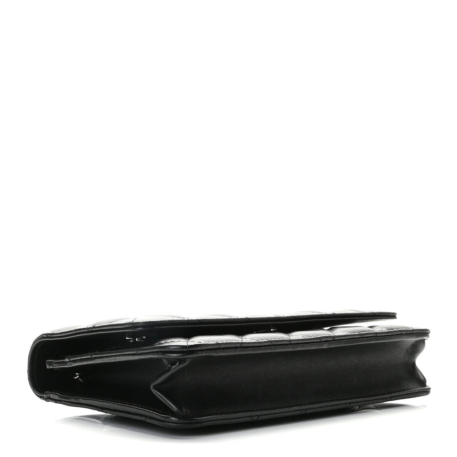 Chanel Lambskin Quilted Wallet On Chain WOC Black 3 of 10