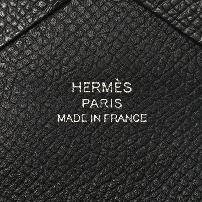 Hermes Epsom Calvi Duo Card Case Black 6 of 8