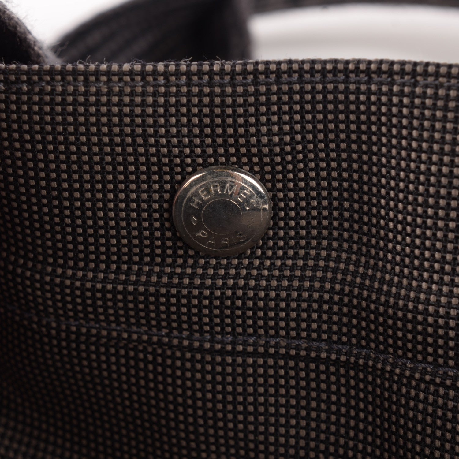 Hermes Canvas Herline Tote MM Grey 12 of 14