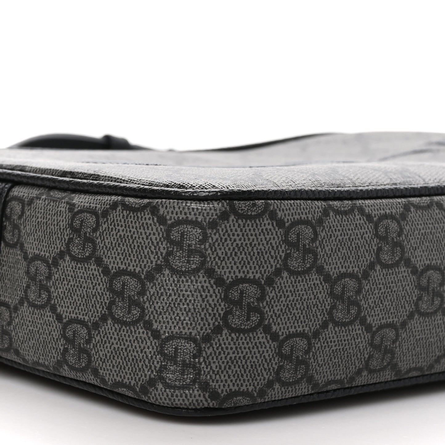 GG Supreme Monogram Mini Shoulder Bag Grey Black