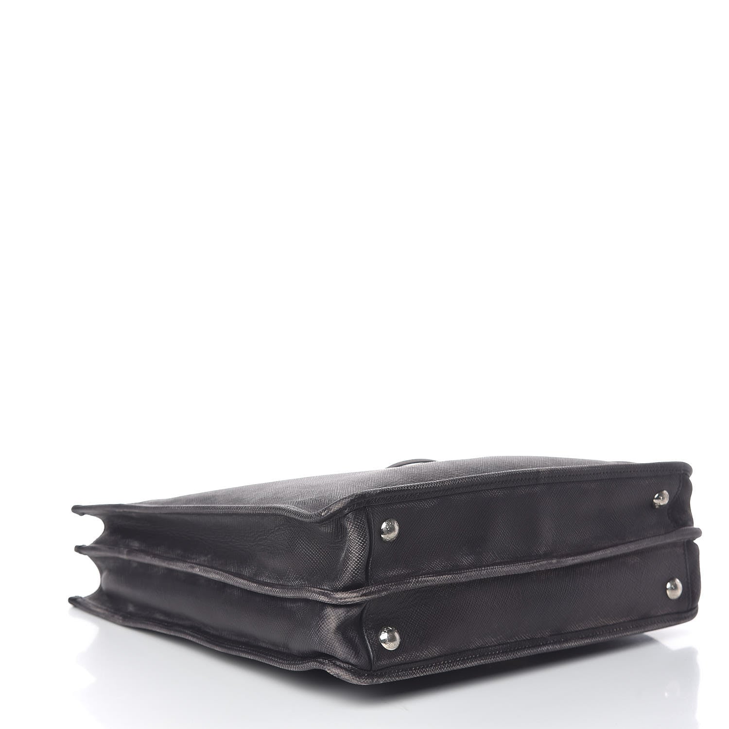 Prada Saffiano Cuir Double Handle Tote Baltico 4 of 22