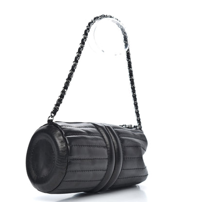 Chanel Lambskin Horizontal Quilt Pochette Black 3 of 10