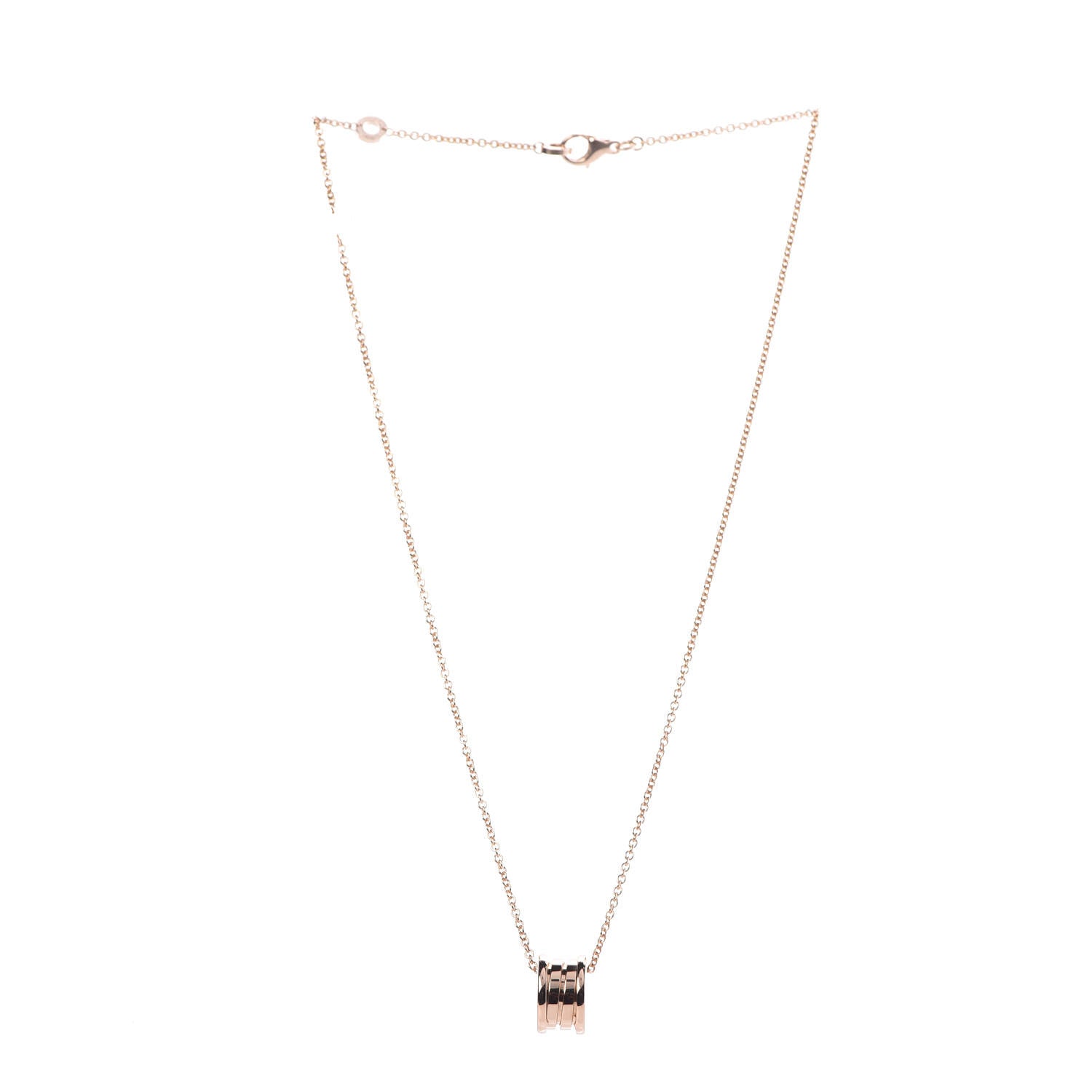 Bulgari 18K Rose Gold B.Zero1 Pendant Necklace 3 of 8