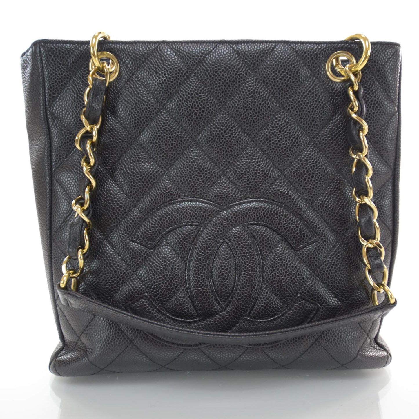 Caviar Petit Shopping Tote PST Black