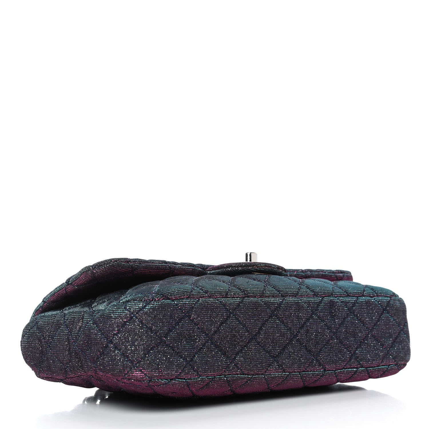 Chanel Iridescent Glitter Fabric Jumbo Single Flap Multicolor 3 of 4
