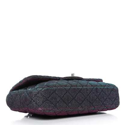 Chanel Iridescent Glitter Fabric Jumbo Single Flap Multicolor 3 of 4