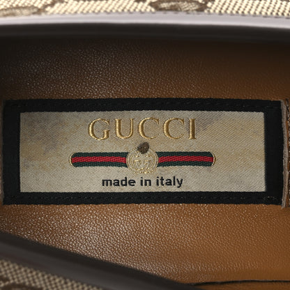 Gucci Monogram Calfskin Web Womens Tassel Loafers 37 Beige Brown 8 of 11