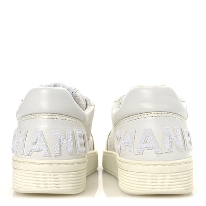 Chanel Calfskin Womens Logo Sneakers 38 White 6 of 11