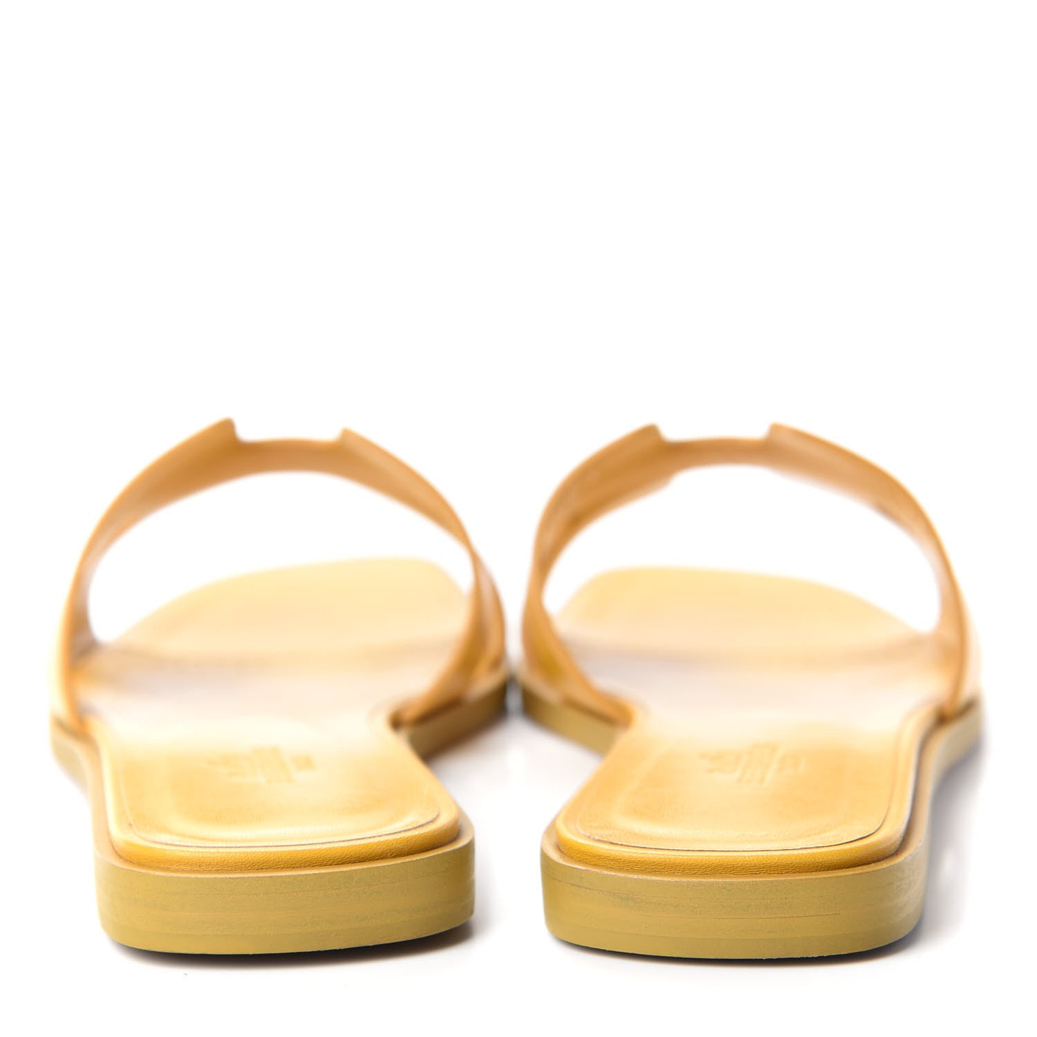 Hermes Calfskin Oran Sandals 37 Ocre Jaune 7 of 10
