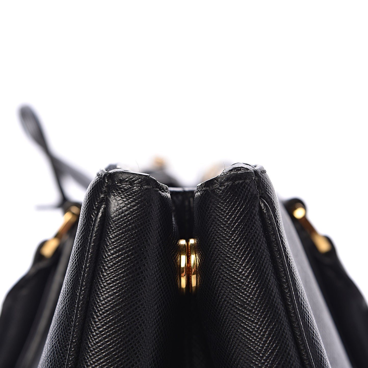 Saffiano Large Galleria Double Zip Tote Black