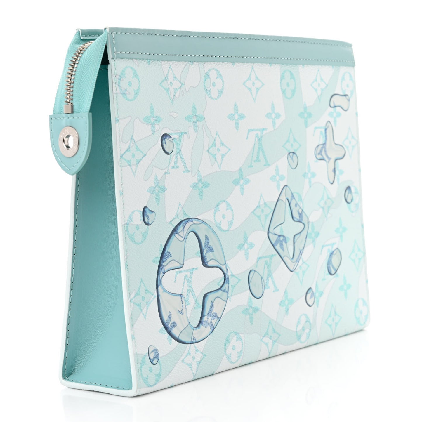 Monogram Aquagarden Pochette Voyage MM Crystal Blue