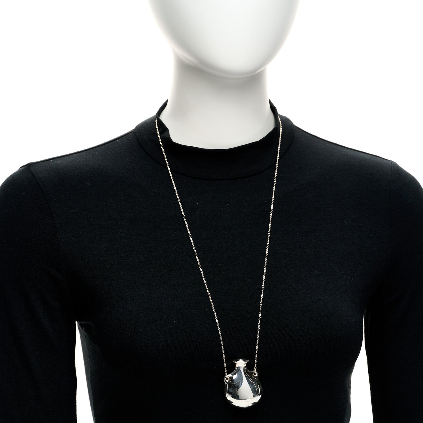 Sterling Silver Medium Elsa Peretti Bottle Pendant Necklace