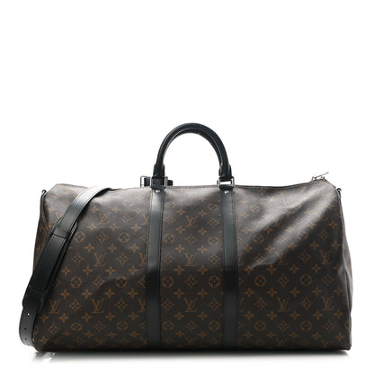 Louis Vuitton Monogram Macassar Keepall Bandouliere 55 1 of 16