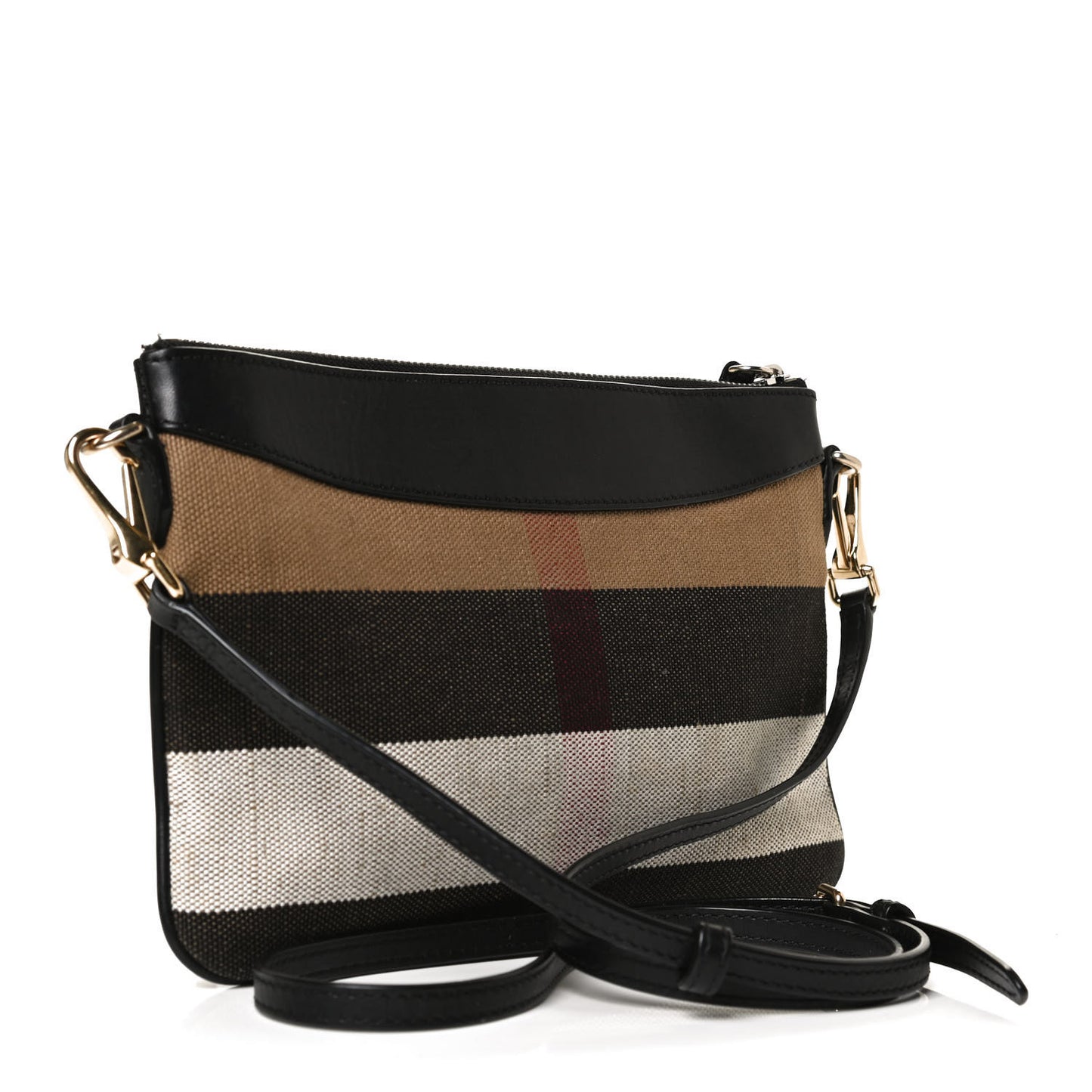 Mega Check Peyton Crossbody Clutch Bag Black