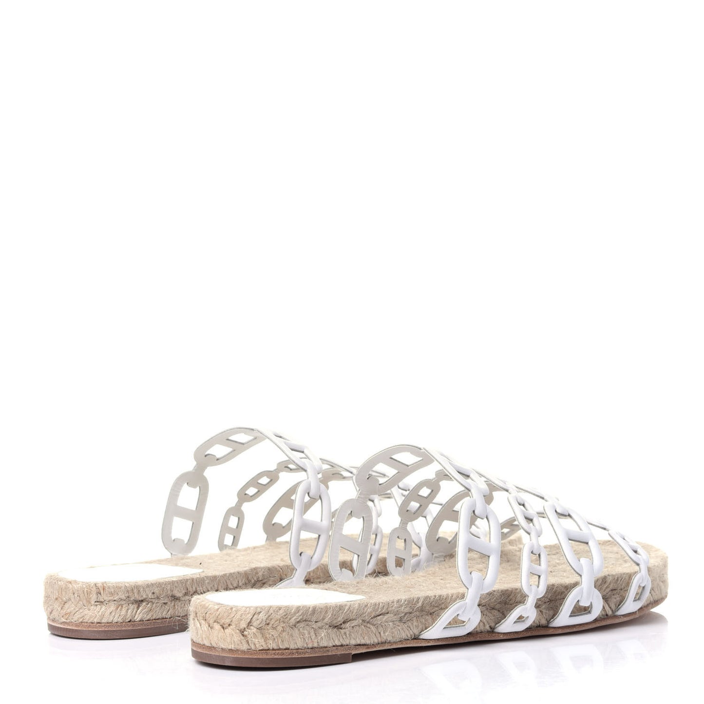 Nappa Ancone Espadrille Sandals 37 White Naturel