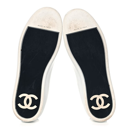 Chanel Calfskin Womens CC Sneakers 39 Black White 5 of 11