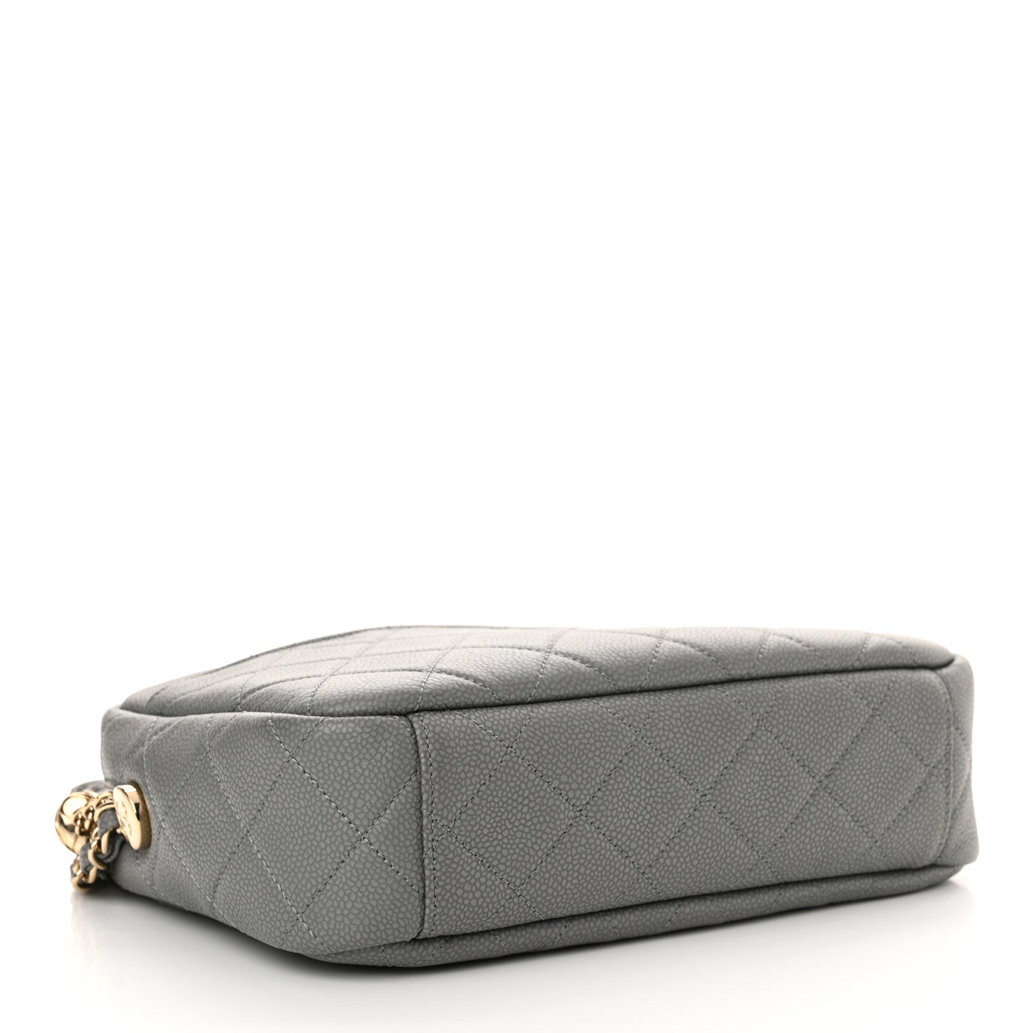 Chanel Iridescent Caviar Flat Quilted Small Coco Tassel Camera Case Grey 4 of 12