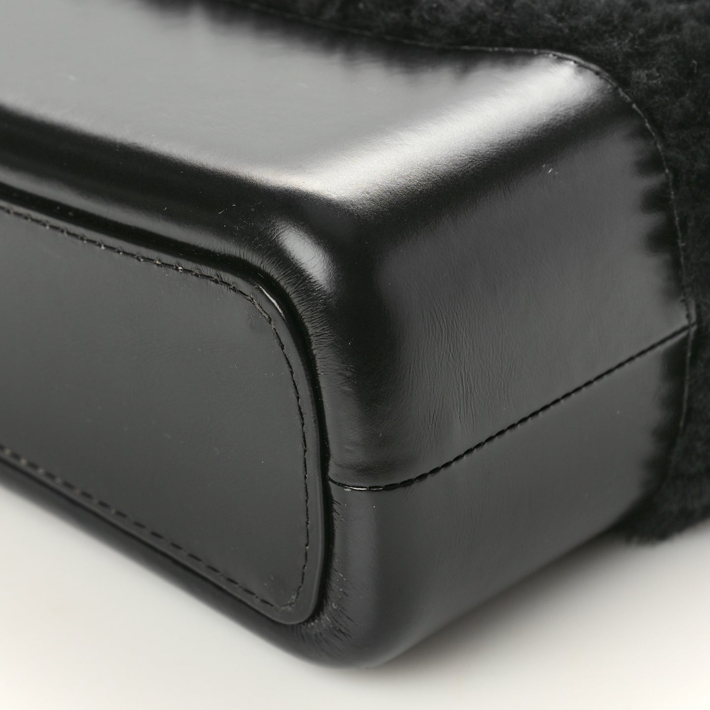 Shearling Medium Gabrielle Hobo Black