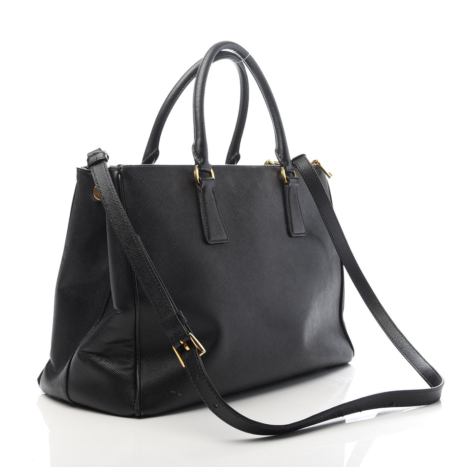 Prada Saffiano Large Galleria Double Zip Tote Black 3 of 9