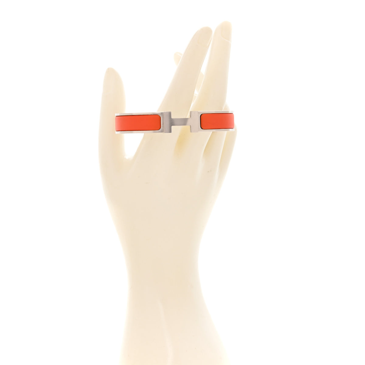 Hermes Matte Enamel Narrow Clic Clac HH Bracelet T6 Orange 2 of 5