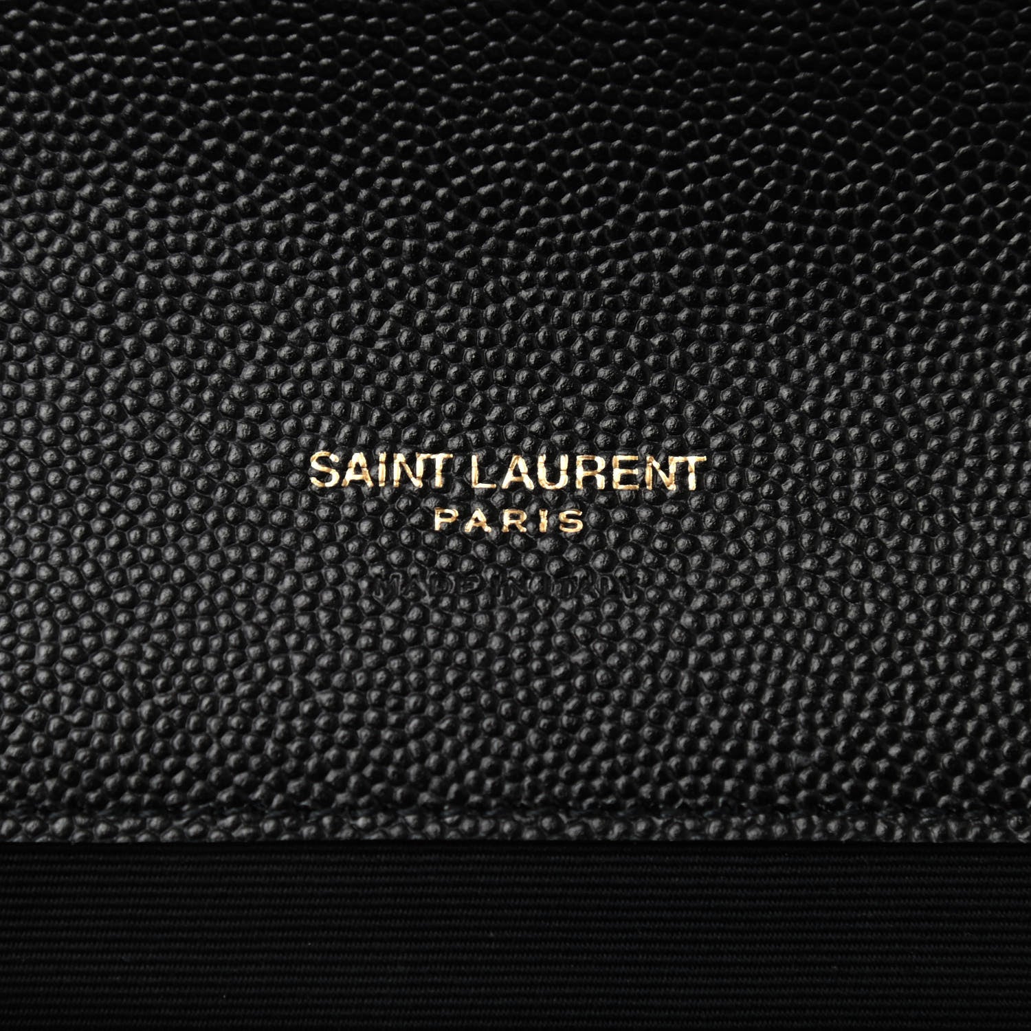 Saint Laurent Grain De Poudre Matelasse Chevron Monogram Envelope Clutch Black 6 of 7
