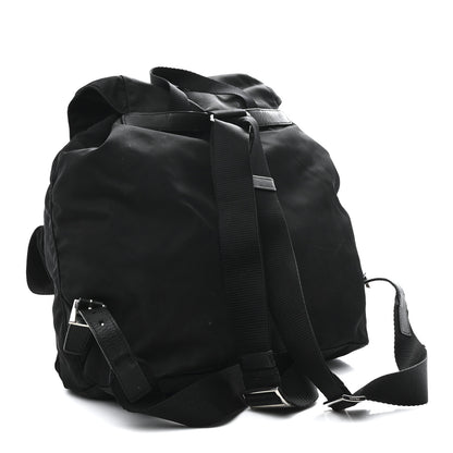 Prada Tessuto Nylon Saffiano Medium Backpack Black 2 of 10