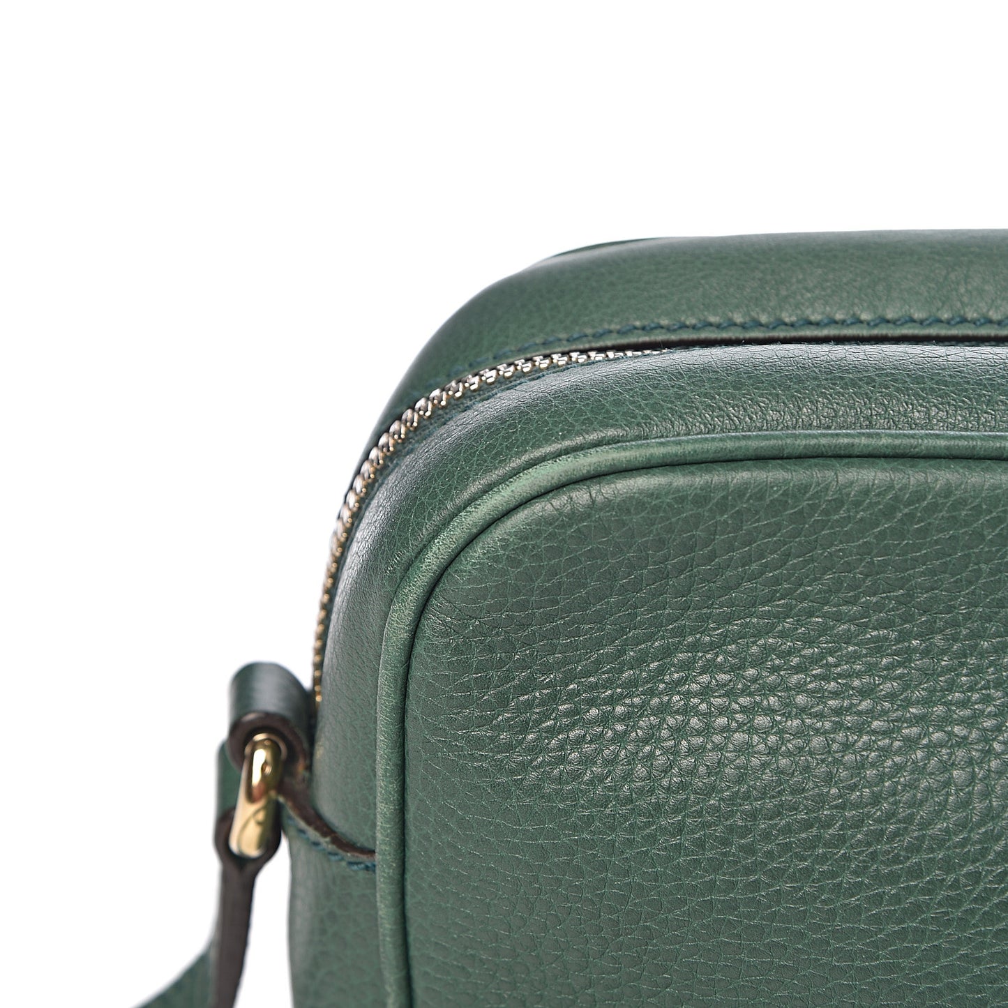 Pebbled Calfskin Small Soho Disco Bag Emerald Green