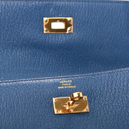 Hermes Chevre Mysore Medium Kelly Wallet Bleu Thalassa 6 of 9
