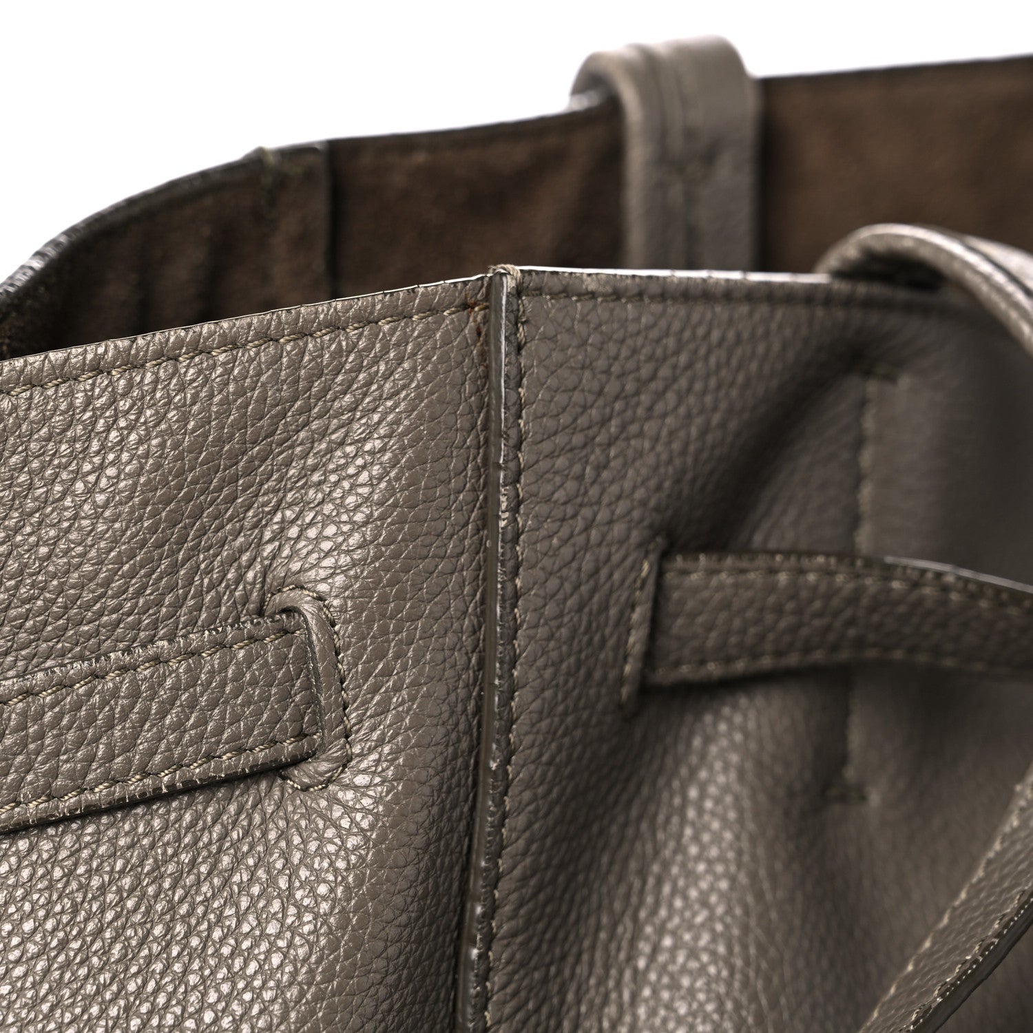 Celine Soft Grained Calfskin Small Belt Cabas Phantom Taupe 25 of 27