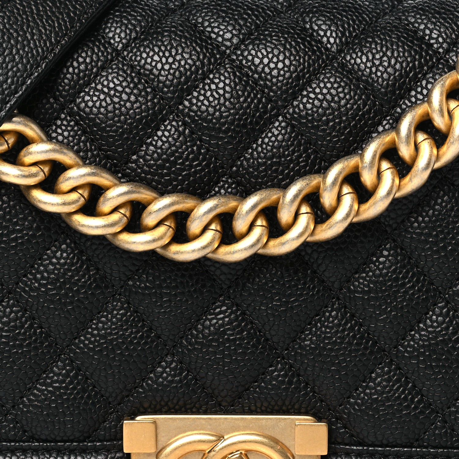 Chanel Caviar Quilted Medium Boy Flap Black 8 of 11