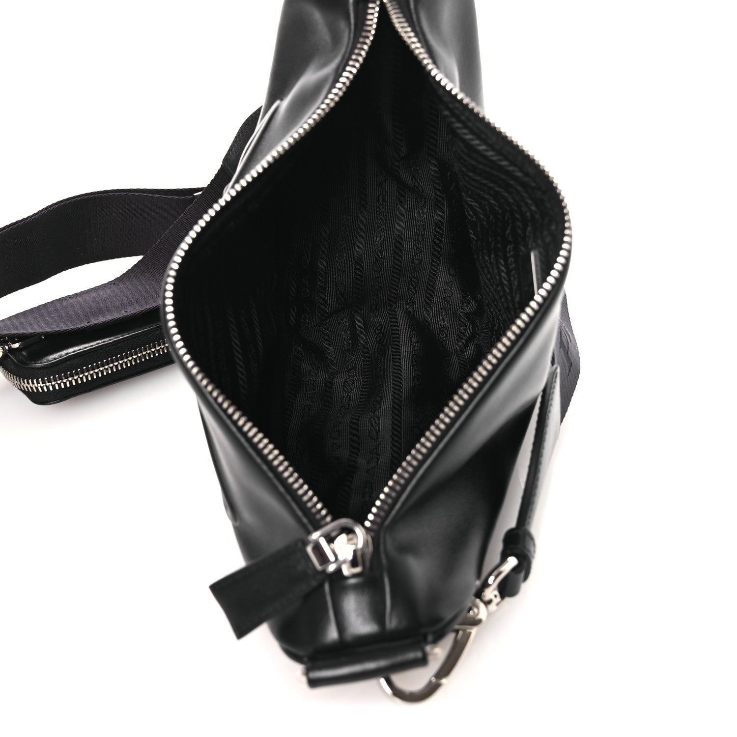 Prada Grace Lux Triangle Shoulder Bag Black 5 of 11