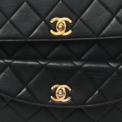 Chanel Lambskin Quilted Double Pocket Shoulder Bag Brown 9 of 13