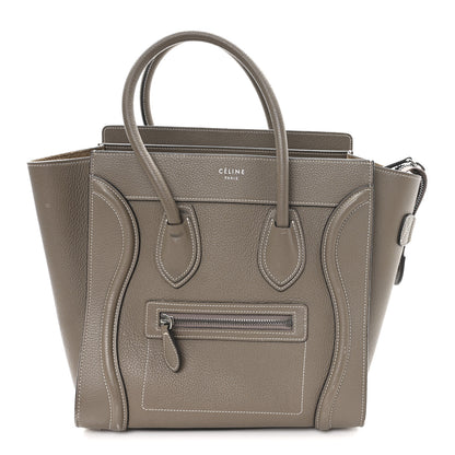 Celine Drummed Calfskin Micro Luggage Souris 1 of 11