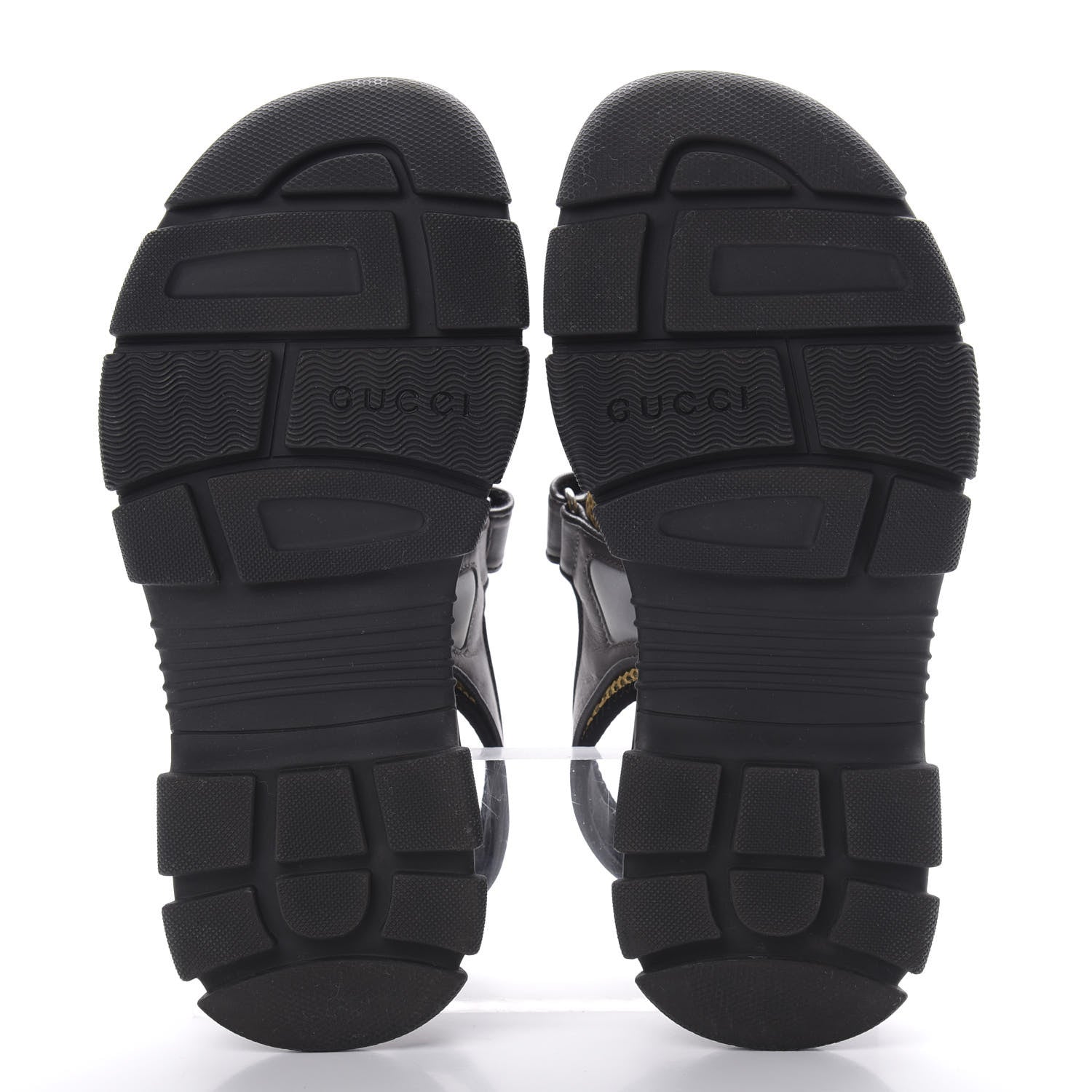 Gucci X SEGA Nappa Mesh Mens Aguru Sandals 9 Loess Black 5 of 6