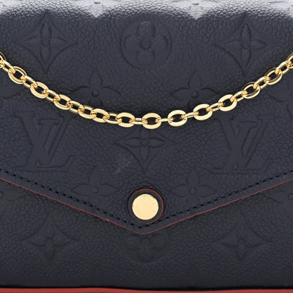 Louis Vuitton Empreinte Pochette Felicie Chain Wallet Marine Rouge 8 of 10