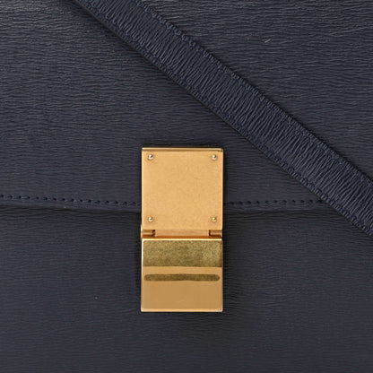 Celine Liege Calfskin Medium Classic Box Flap Bag Dark Blue 15 of 17
