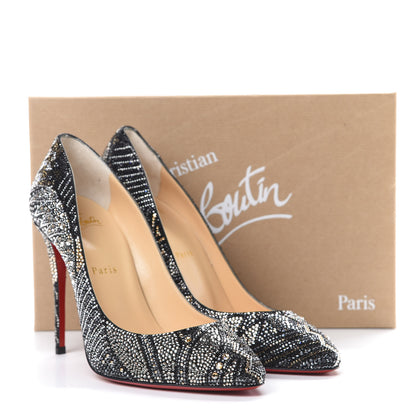 Christian Louboutin Suede Strass Eloise 100 Pumps 39.5 Black 9 of 9