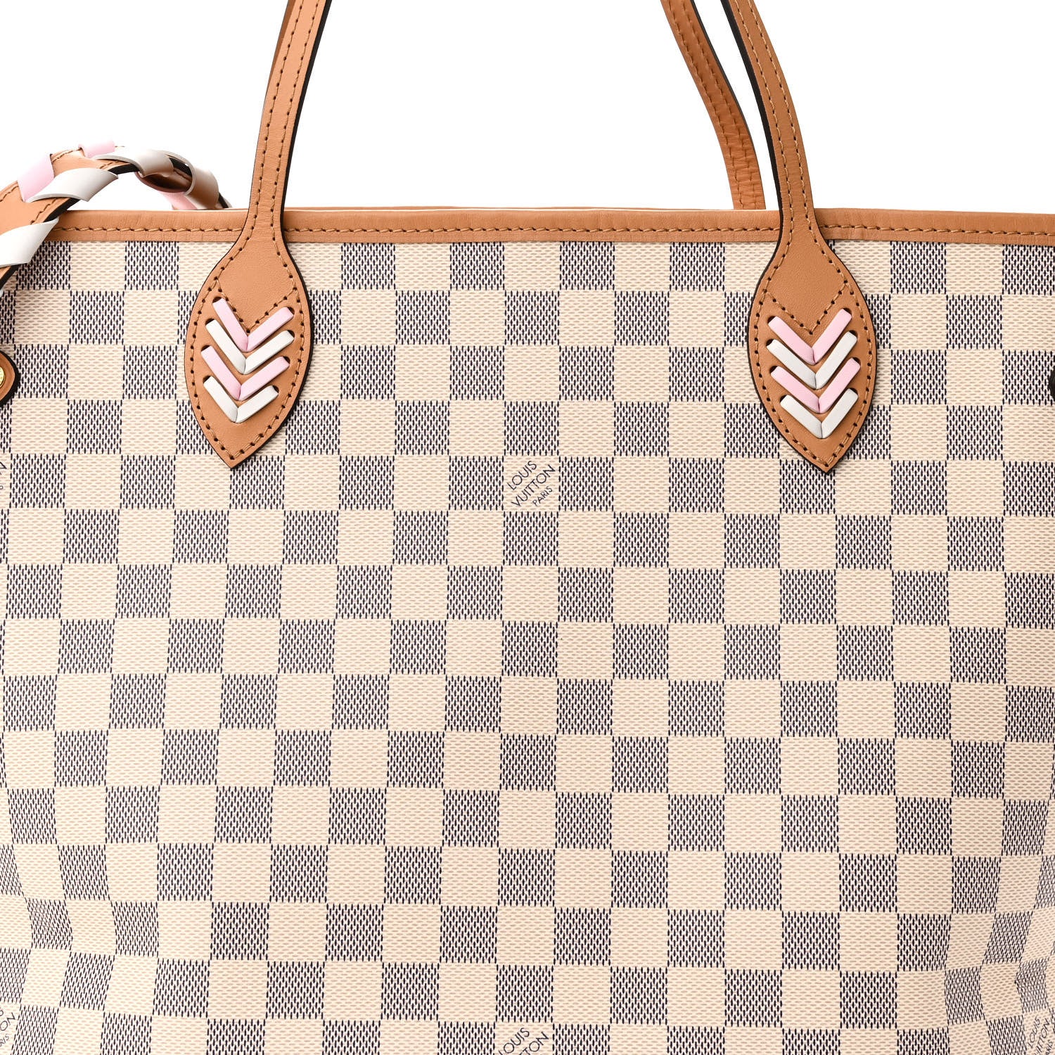 Louis Vuitton Damier Azur Braided Neverfull MM Orange 8 of 10