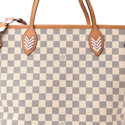Louis Vuitton Damier Azur Braided Neverfull MM Orange 8 of 10