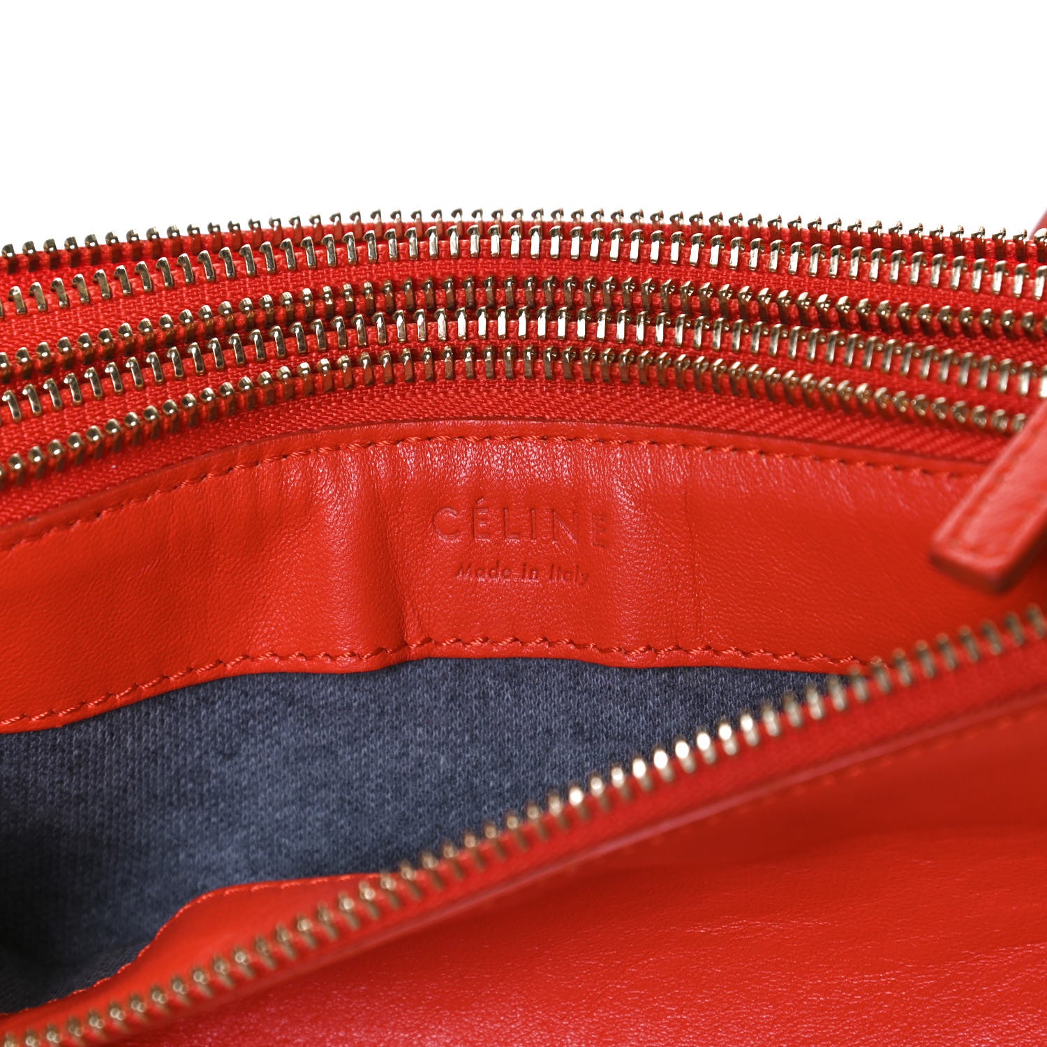 Celine Lambskin Small Trio Crossbody Bag Light Ruby 10 of 23