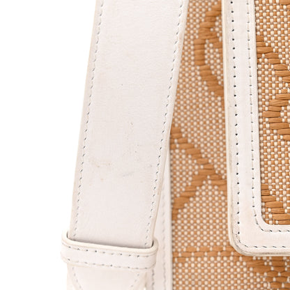 Burberry Monogram Canvas Smooth Calfskin Medium Pocket Bag White Beige 15 of 20