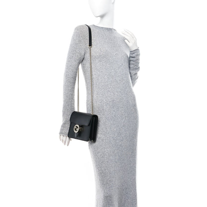 Gucci Dollar Calfskin Small Interlocking G Shoulder Bag Black 2 of 11