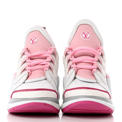 Louis Vuitton Calfskin Technical Nylon LV Archlight Sneaker 39 White Pink Gray 2 of 20