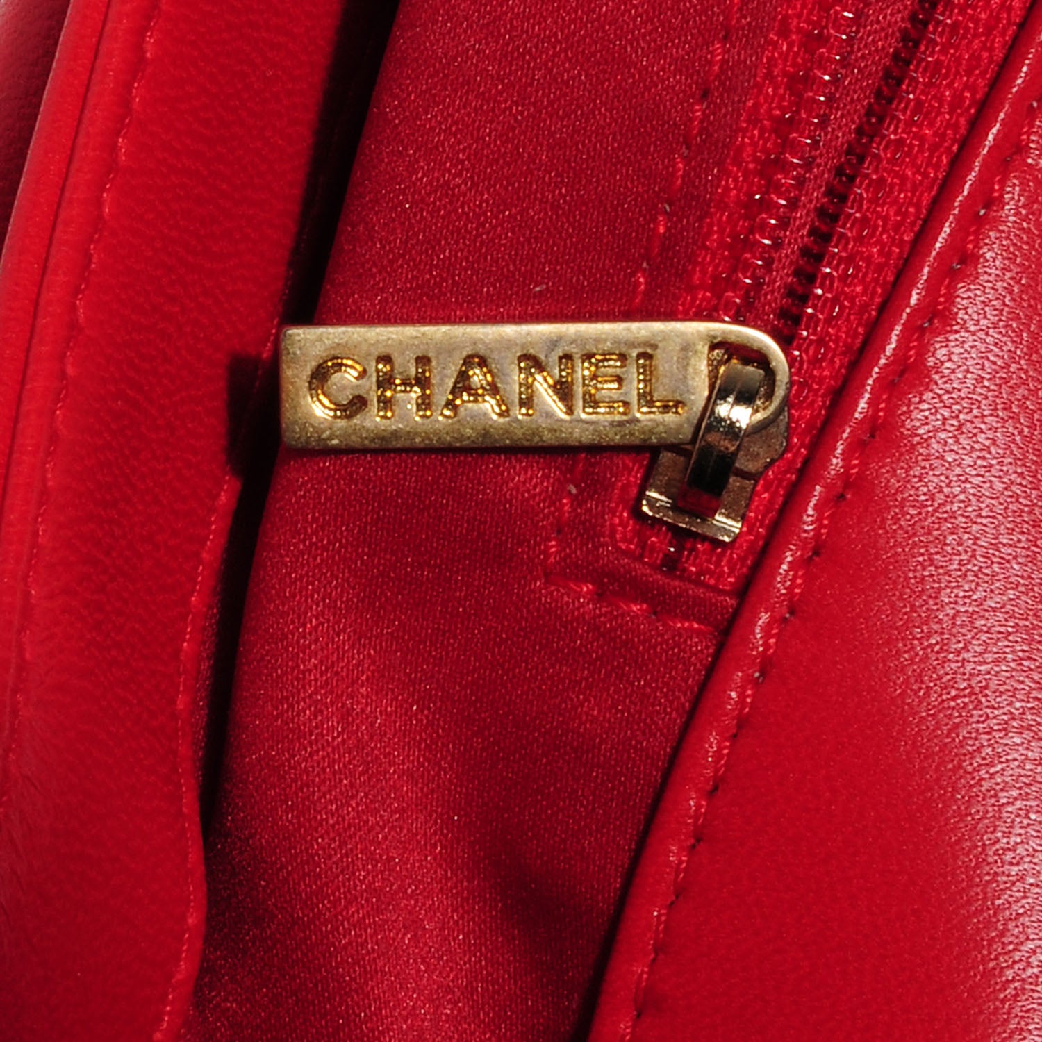 Chanel Lambskin Quilted Now and Forever Large Flap Red 7 of 10