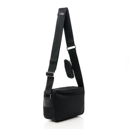 Prada Re-Nylon Vela Saffiano Pocket Double Zip Shoulder Bag Black 3 of 12