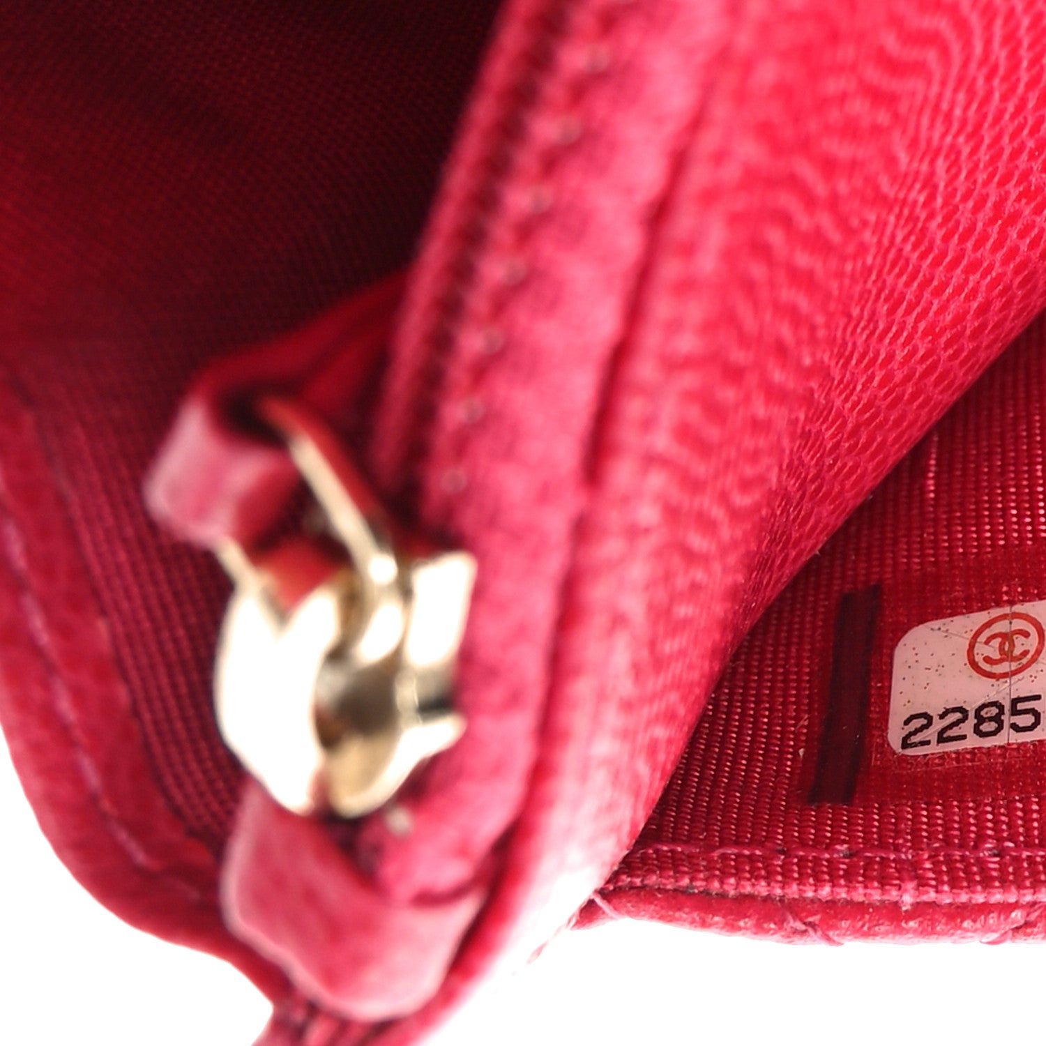 Chanel Caviar Quilted 2.55 Reissue Wallet On Chain WOC Dark Pink 7 of 11